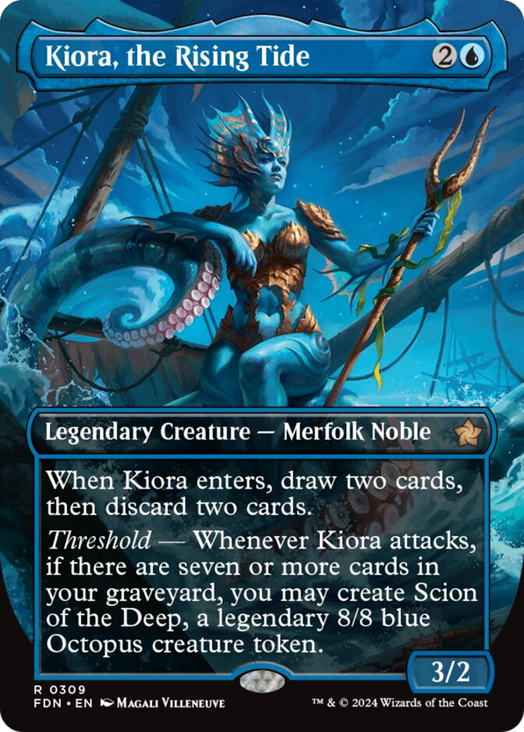 Kiora, the Rising Tide (Borderless) [Foundations] | Game Master's Emporium (The New GME)