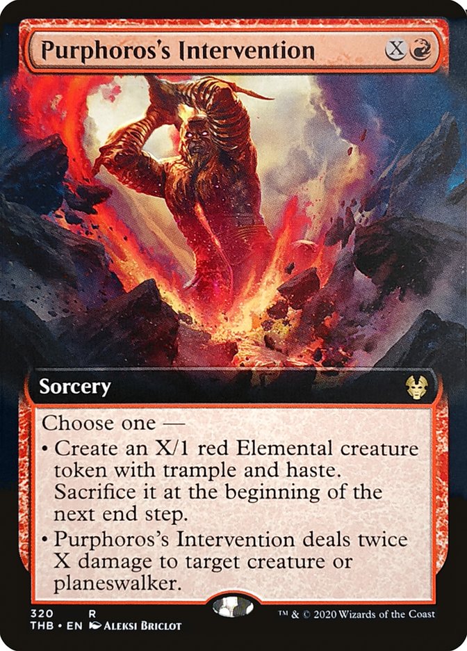 Purphoros's Intervention (Extended Art) [Theros Beyond Death] | Game Master's Emporium (The New GME)