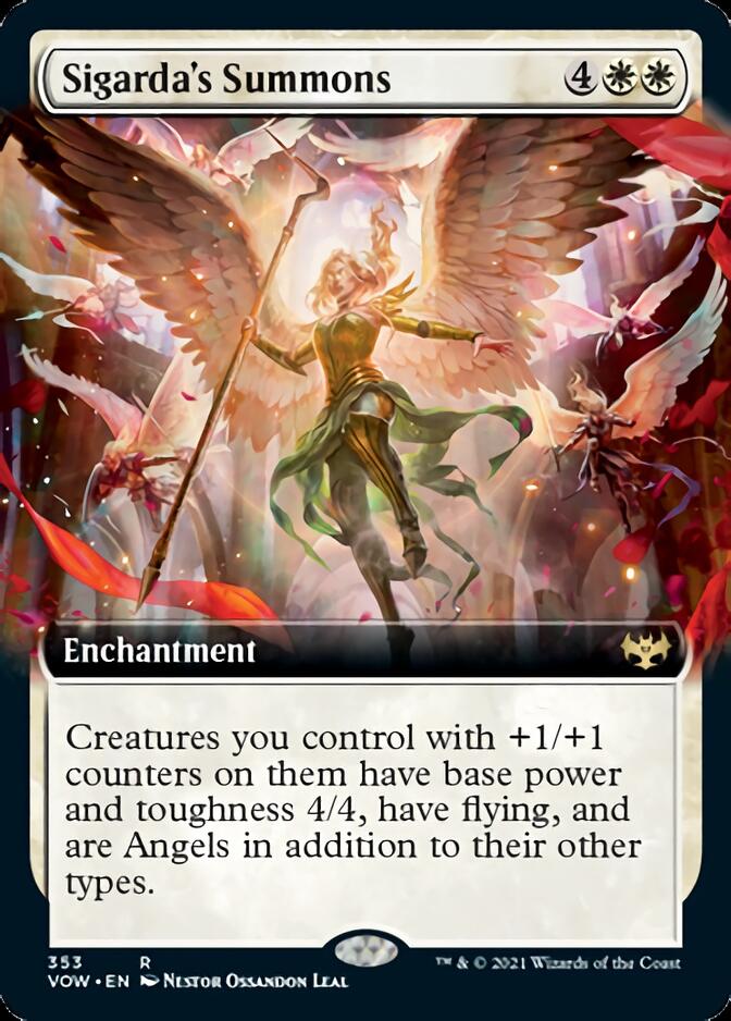 Sigarda's Summons (Extended Art) [Innistrad: Crimson Vow] | Game Master's Emporium (The New GME)