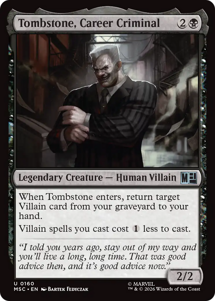 Tombstone, Career Criminal (0160) (Surge Foil) [Marvel Super Heroes Commander] | Game Master's Emporium (The New GME)