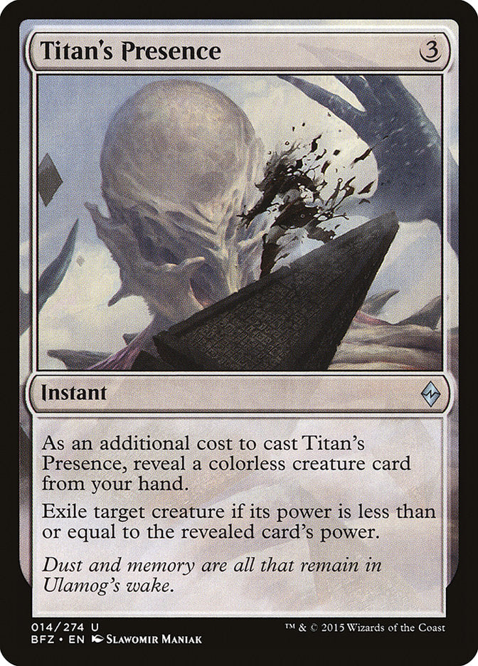 Titan's Presence [Battle for Zendikar] | Game Master's Emporium (The New GME)