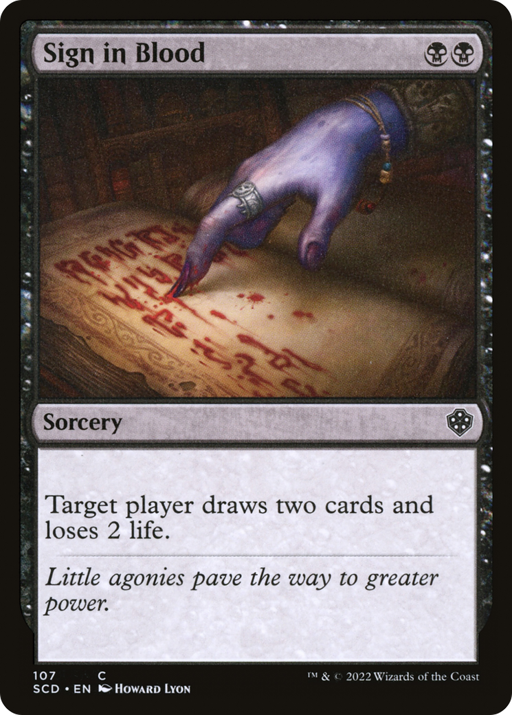 Sign in Blood [Starter Commander Decks] | Game Master's Emporium (The New GME)