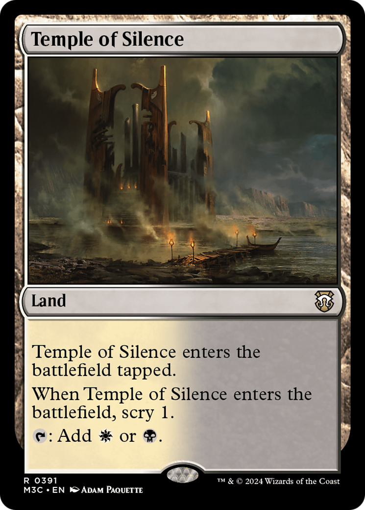 Temple of Silence (Ripple Foil) [Modern Horizons 3 Commander] | Game Master's Emporium (The New GME)