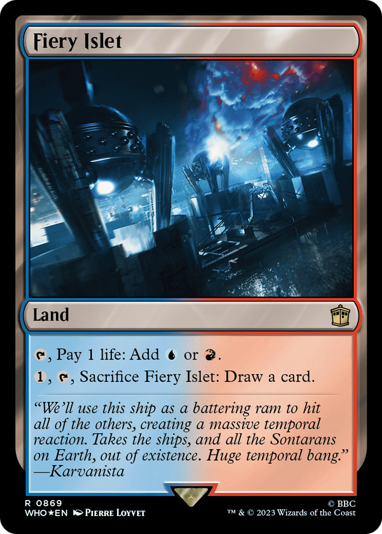 Fiery Islet (Surge Foil) [Doctor Who] | Game Master's Emporium (The New GME)