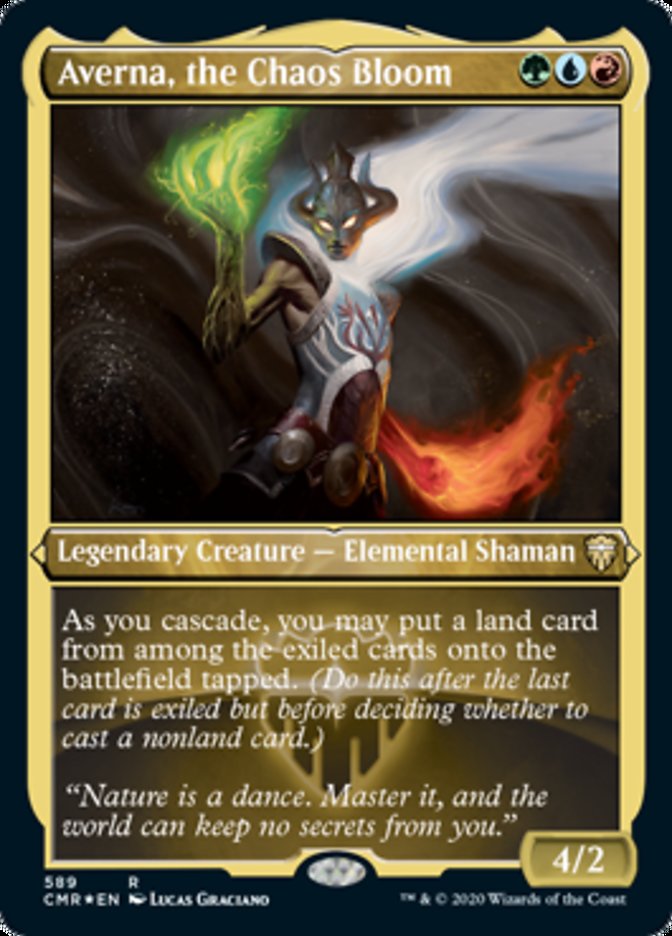 Averna, the Chaos Bloom (Etched) [Commander Legends] | Game Master's Emporium (The New GME)