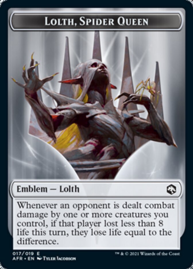 Spider // Lolth, Spider Queen Emblem Double-Sided Token [Dungeons & Dragons: Adventures in the Forgotten Realms Tokens] | Game Master's Emporium (The New GME)