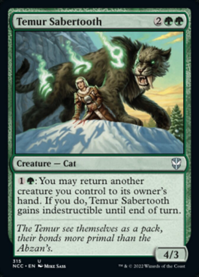 Temur Sabertooth [Streets of New Capenna Commander] | Game Master's Emporium (The New GME)