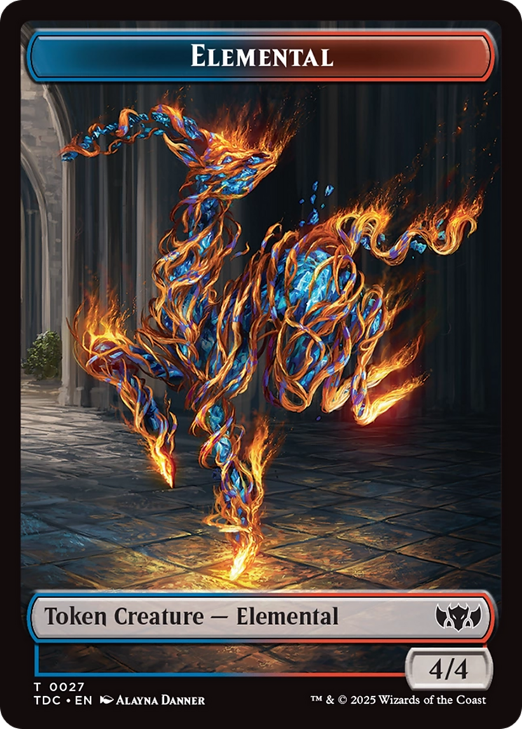Elemental (0027) // Monk Double-Sided Token [Tarkir: Dragonstorm Commander Tokens] | Game Master's Emporium (The New GME)