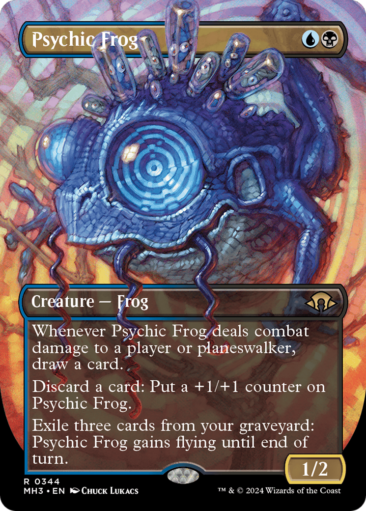 Psychic Frog (Borderless) [Modern Horizons 3] | Game Master's Emporium (The New GME)