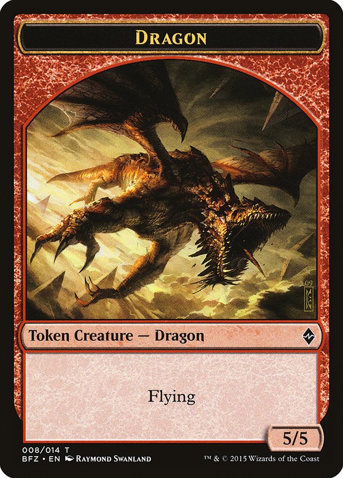 Dragon Token [Battle for Zendikar Tokens] | Game Master's Emporium (The New GME)