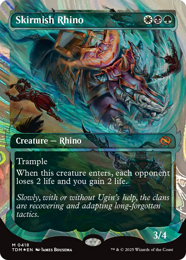 Skirmish Rhino (0418) (Showcase) (Halo Foil) [Tarkir: Dragonstorm] | Game Master's Emporium (The New GME)