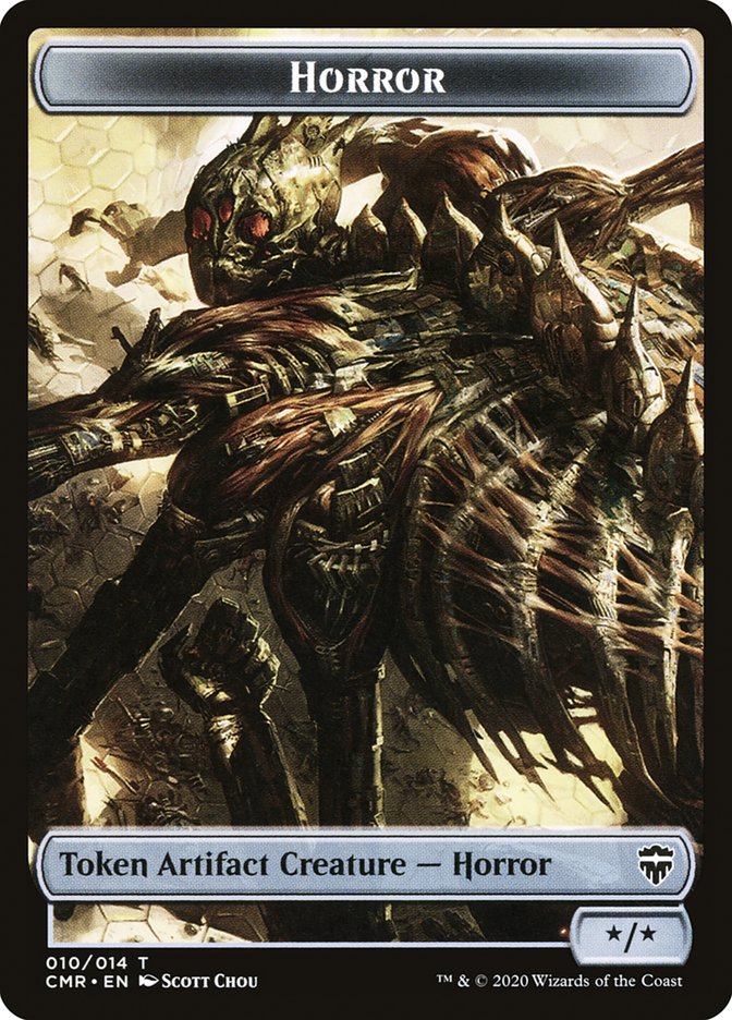 Dragon // Horror Double-Sided Token [Commander Legends Tokens] | Game Master's Emporium (The New GME)