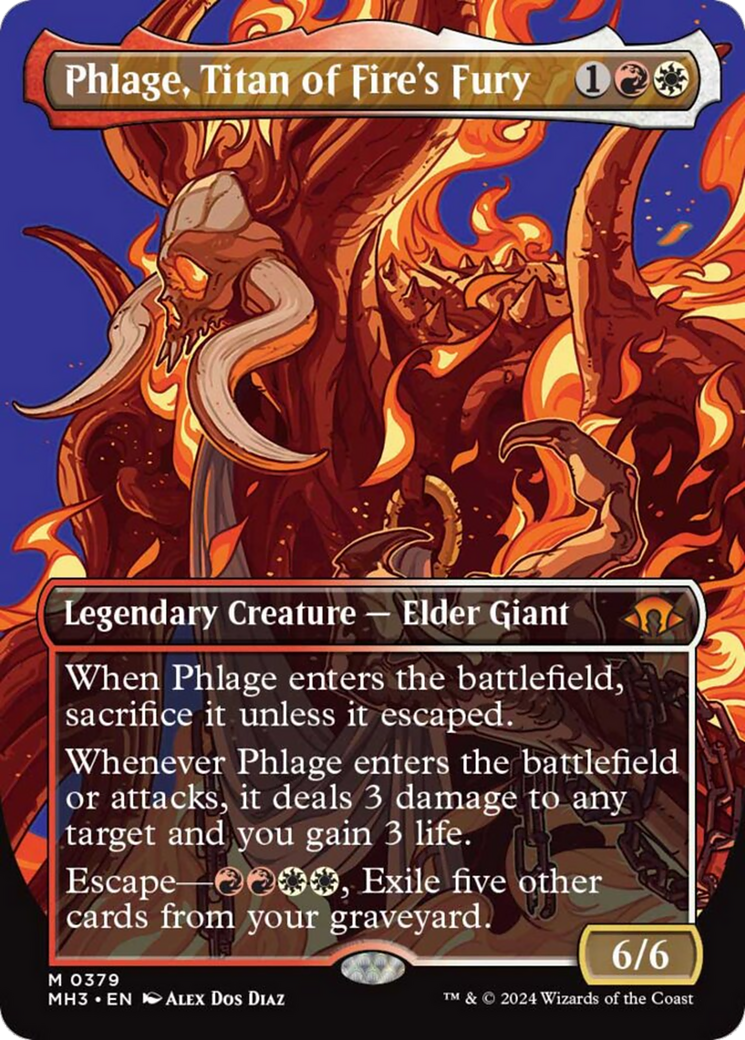 Phlage, Titan of Fire's Fury (Borderless) [Modern Horizons 3] | Game Master's Emporium (The New GME)