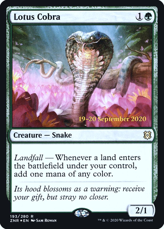 Lotus Cobra [Zendikar Rising Prerelease Promos] | Game Master's Emporium (The New GME)
