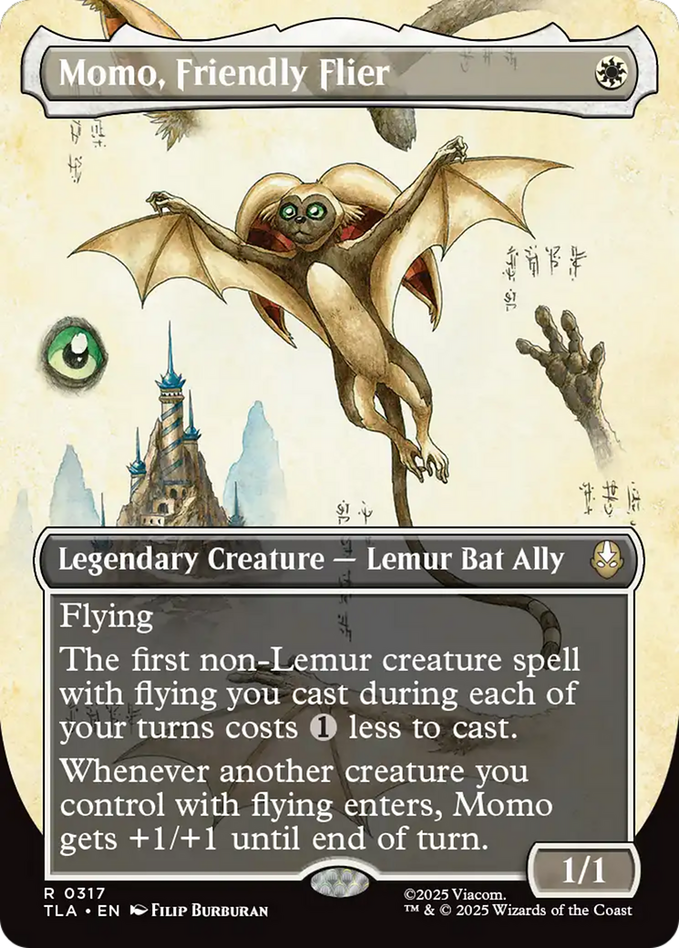 Momo, Friendly Flier (Borderless) [Avatar: The Last Airbender] | Game Master's Emporium (The New GME)
