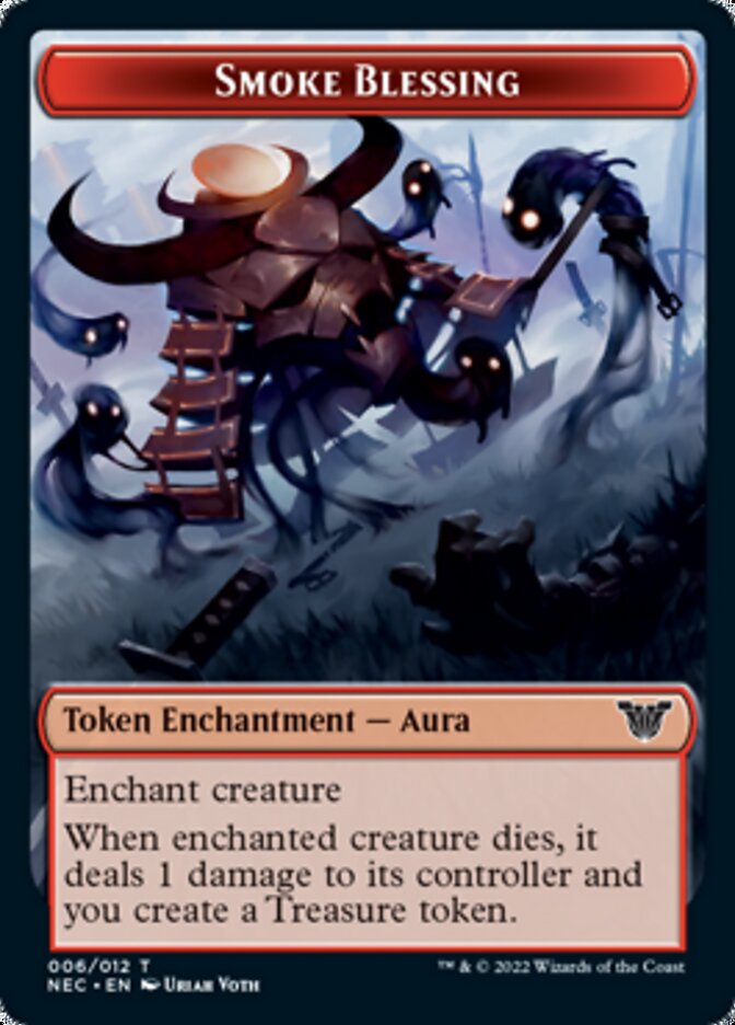Smoke Blessing // Spirit (009) Double-Sided Token [Kamigawa: Neon Dynasty Commander Tokens] | Game Master's Emporium (The New GME)