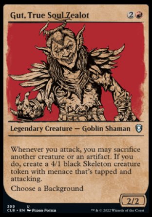 Gut, True Soul Zealot (Showcase) [Commander Legends: Battle for Baldur's Gate] | Game Master's Emporium (The New GME)