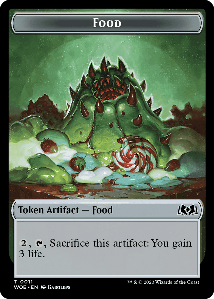 Bird // Food (0011) Double-Sided Token [Wilds of Eldraine Tokens] | Game Master's Emporium (The New GME)
