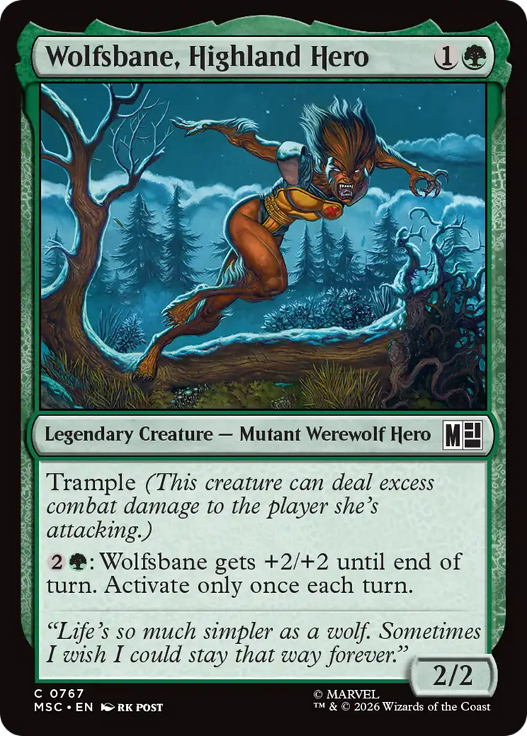 Wolfsbane, Highland Hero [Marvel Super Heroes Commander] | Game Master's Emporium (The New GME)
