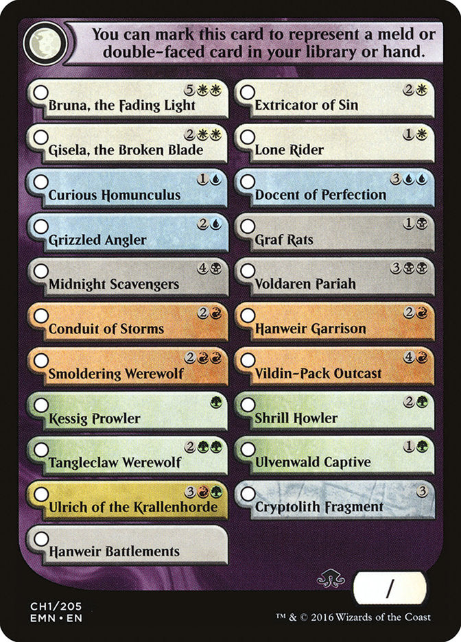 Eldritch Moon Checklist [Eldritch Moon Tokens] | Game Master's Emporium (The New GME)