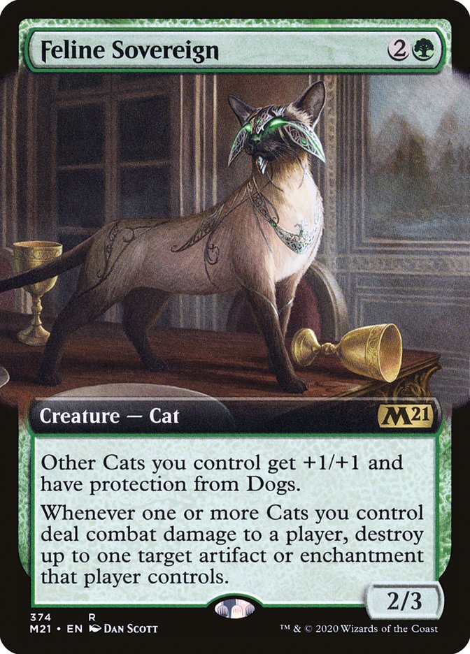 Feline Sovereign (Extended Art) [Core Set 2021] | Game Master's Emporium (The New GME)