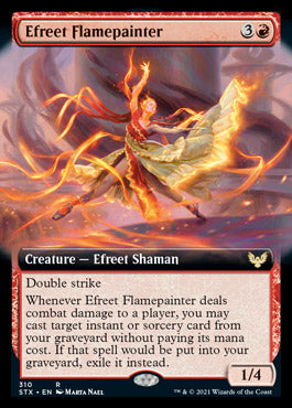Efreet Flamepainter (Extended Art) [Strixhaven: School of Mages] | Game Master's Emporium (The New GME)