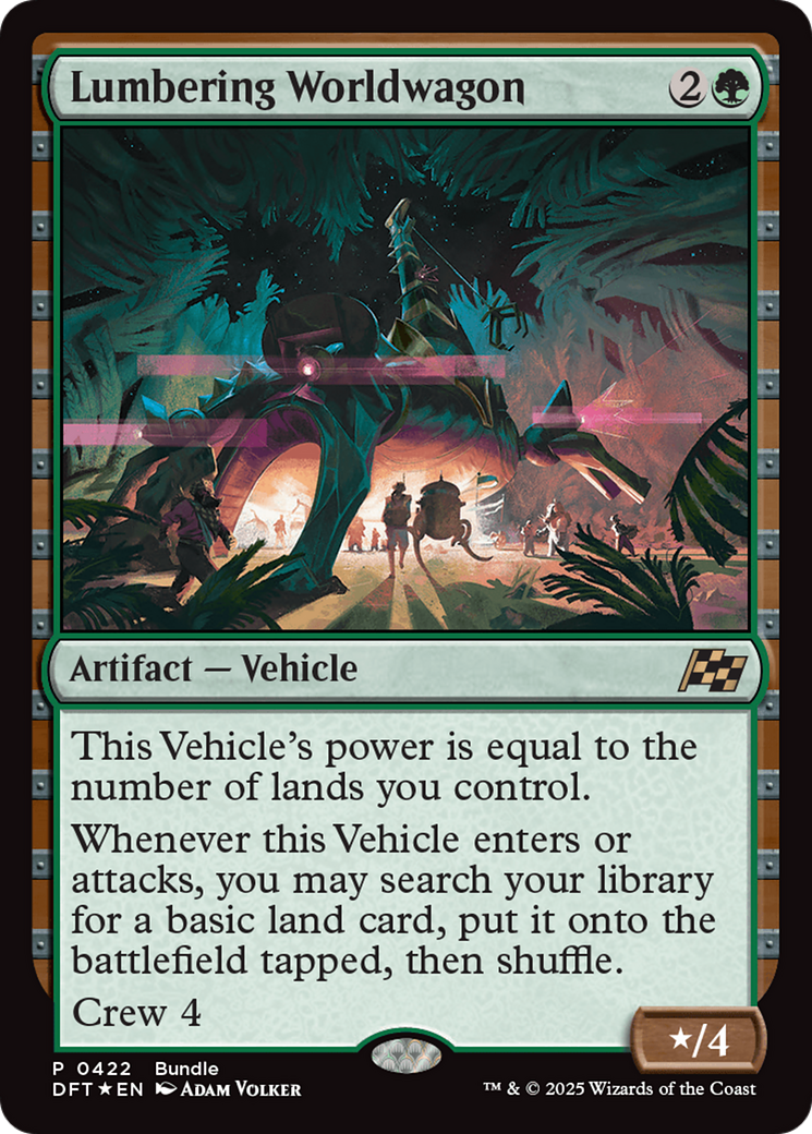 Lumbering Worldwagon (Bundle) [Aetherdrift Promos] | Game Master's Emporium (The New GME)