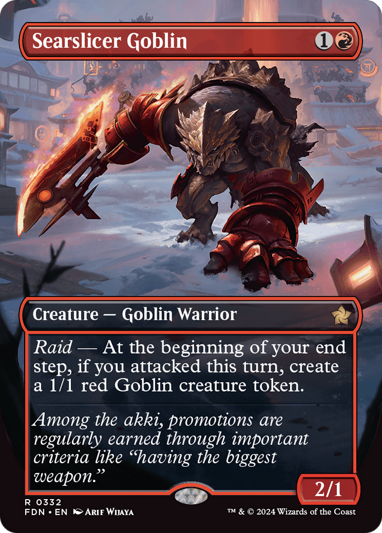 Searslicer Goblin (Borderless) [Foundations] | Game Master's Emporium (The New GME)