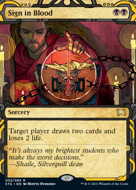 Sign in Blood (Foil Etched) [Strixhaven: Mystical Archive] | Game Master's Emporium (The New GME)