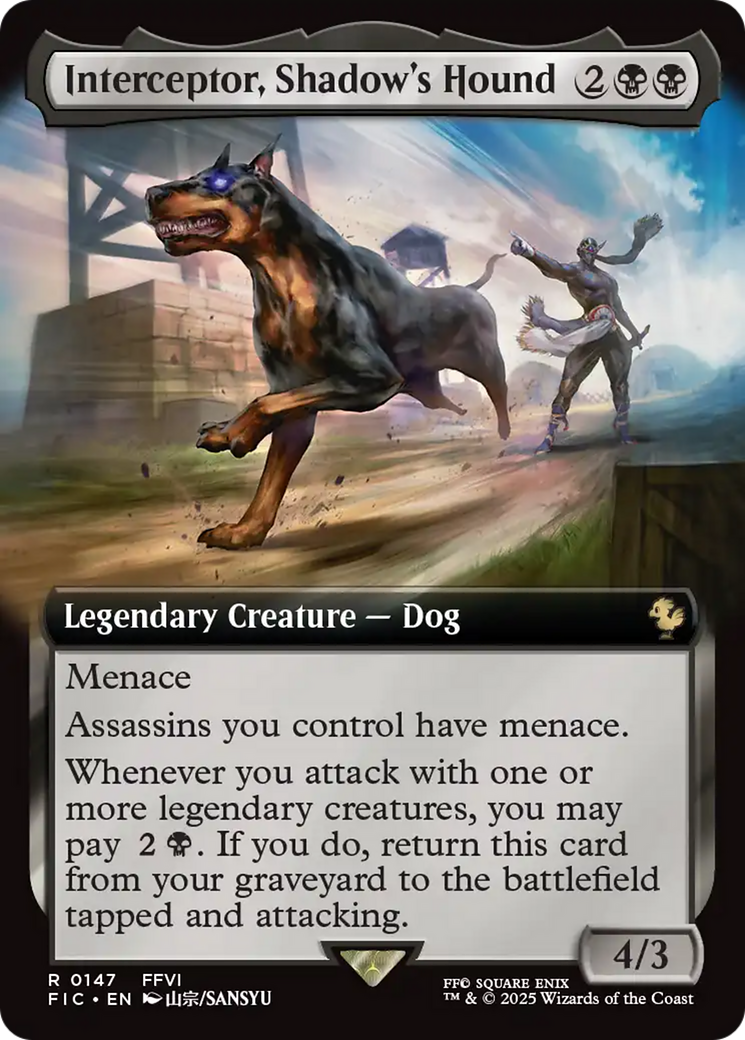 Interceptor, Shadow's Hound (Extended Art) [FINAL FANTASY Commander] | Game Master's Emporium (The New GME)