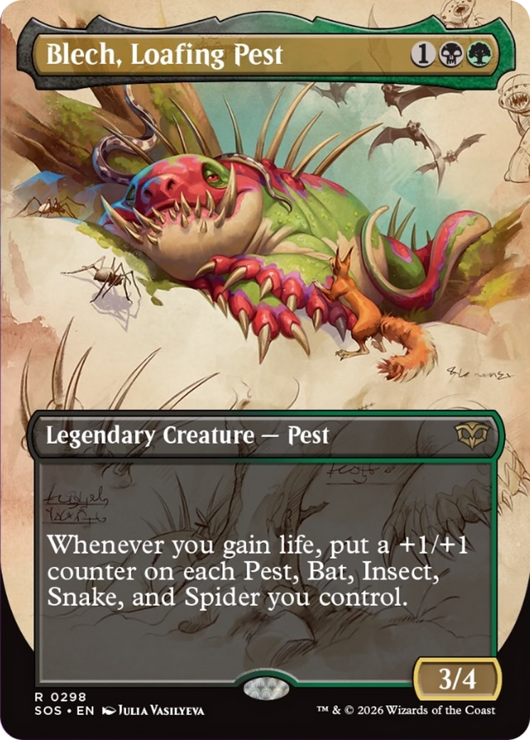 Blech, Loafing Pest (Borderless) [Secrets of Strixhaven] | Game Master's Emporium (The New GME)