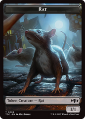 Human // Rat Double-Sided Token [Tarkir: Dragonstorm Commander Tokens] | Game Master's Emporium (The New GME)