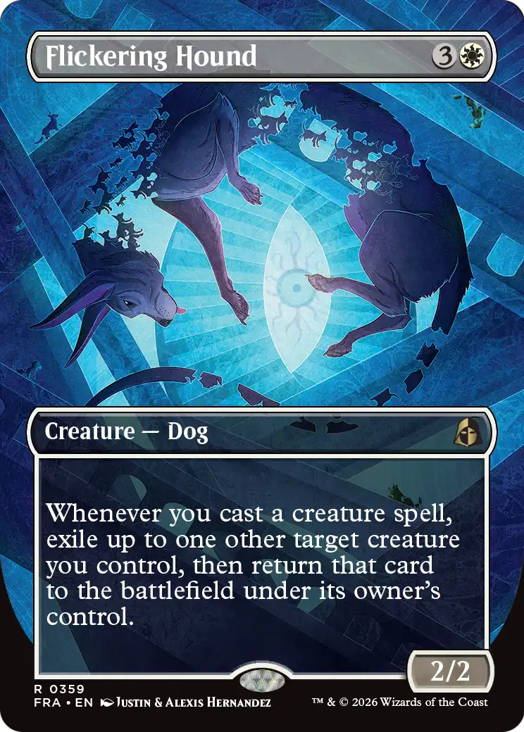 Flickering Hound (Borderless) [Reality Fracture] | Game Master's Emporium (The New GME)
