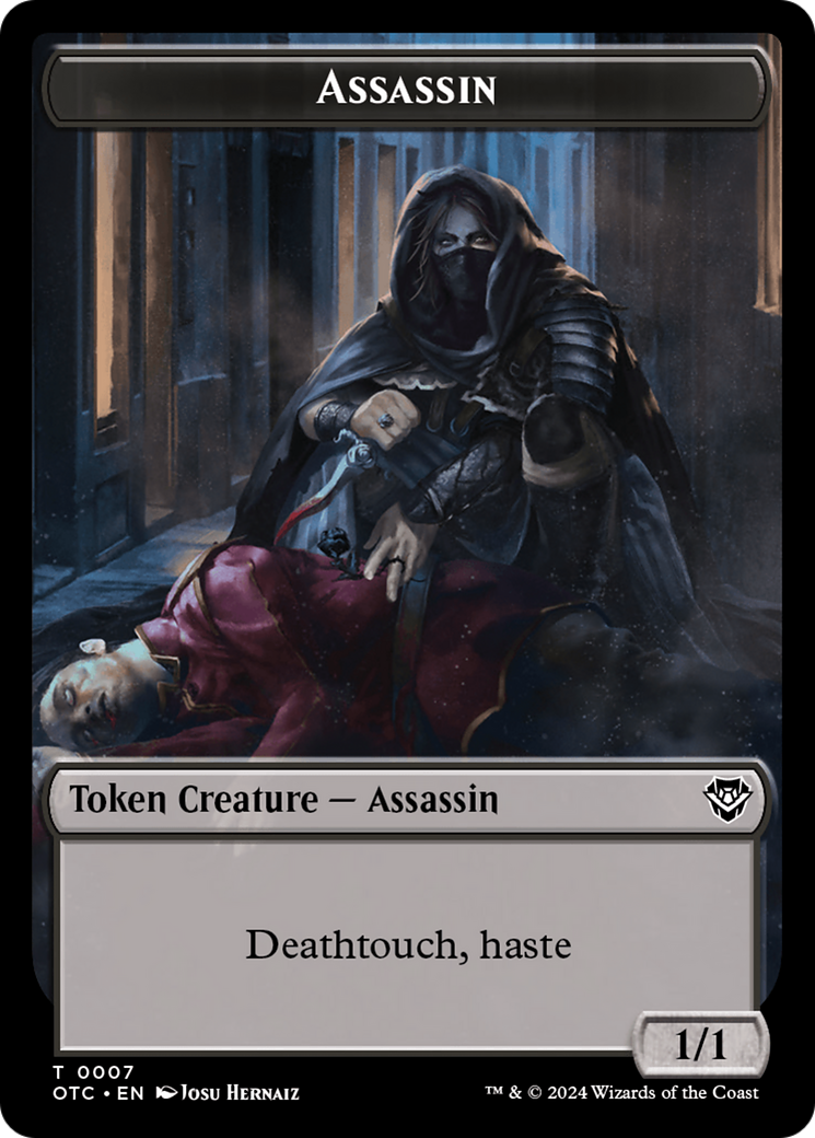 Assassin // Food Double-Sided Token [Outlaws of Thunder Junction Commander Tokens] | Game Master's Emporium (The New GME)