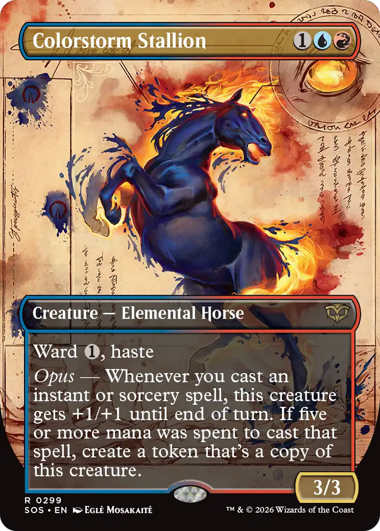 Colorstorm Stallion (Borderless) [Secrets of Strixhaven] | Game Master's Emporium (The New GME)