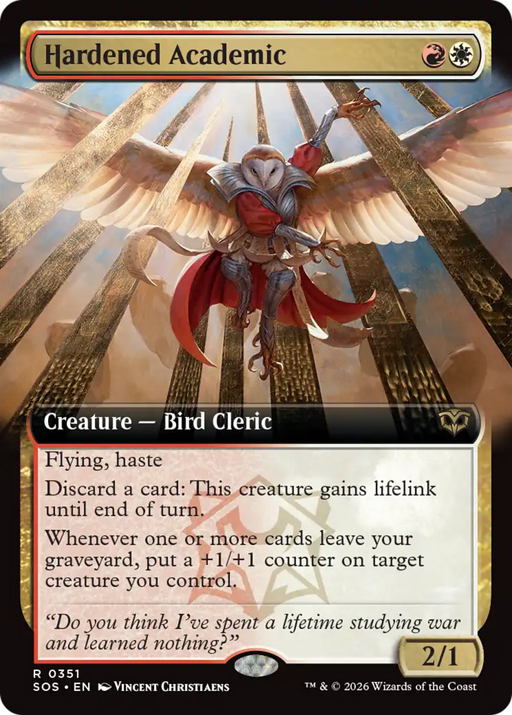 Hardened Academic (Extended Art) [Secrets of Strixhaven] | Game Master's Emporium (The New GME)