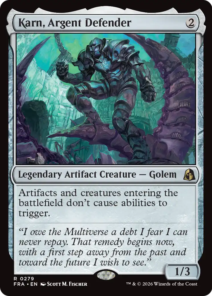 Karn, Argent Defender [Reality Fracture] | Game Master's Emporium (The New GME)