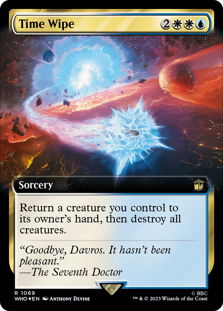 Time Wipe (Extended Art) (Surge Foil) [Doctor Who] | Game Master's Emporium (The New GME)
