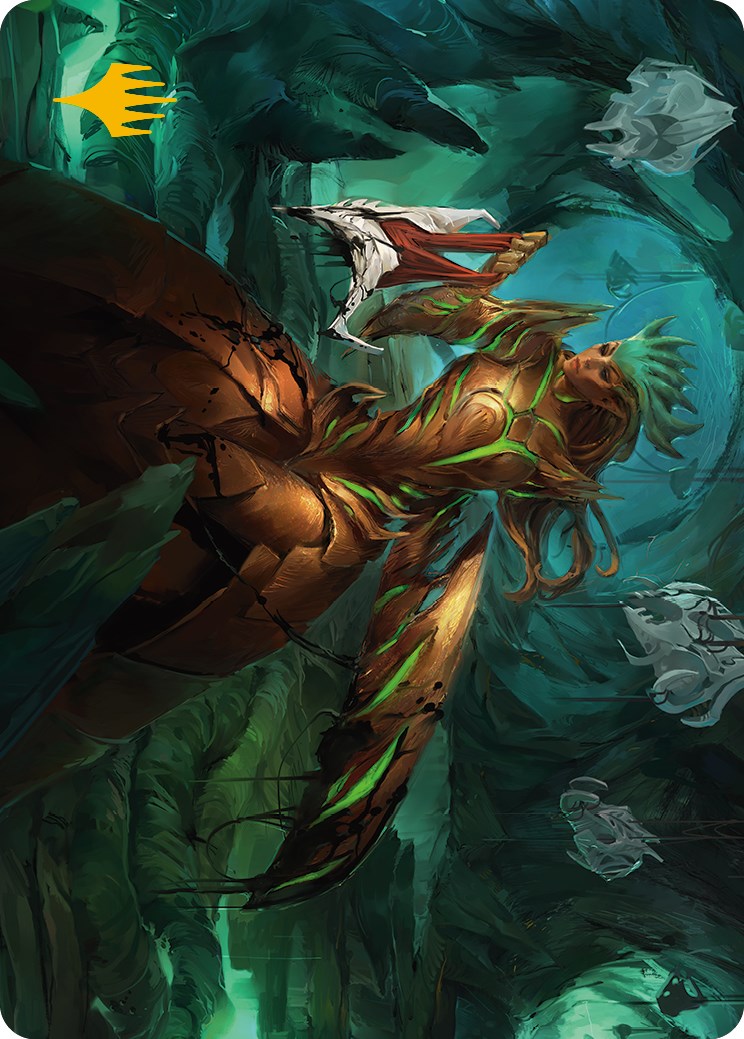 Glissa Sunslayer Art Card (Gold-Stamped Signature) [Phyrexia: All Will Be One Art Series] | Game Master's Emporium (The New GME)