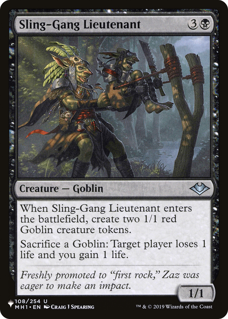 Sling-Gang Lieutenant [The List] | Game Master's Emporium (The New GME)