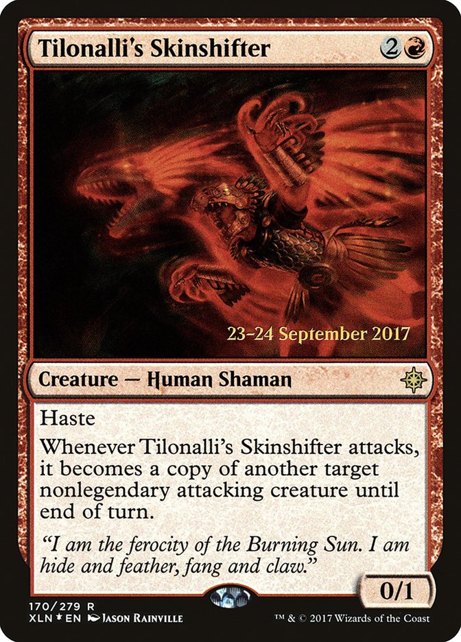 Tilonalli's Skinshifter [Ixalan Prerelease Promos] | Game Master's Emporium (The New GME)