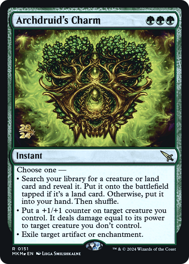Archdruid's Charm [Murders at Karlov Manor Prerelease Promos] | Game Master's Emporium (The New GME)