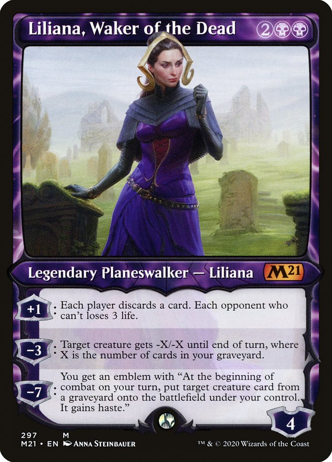 Liliana, Waker of the Dead (Showcase) [Core Set 2021] | Game Master's Emporium (The New GME)