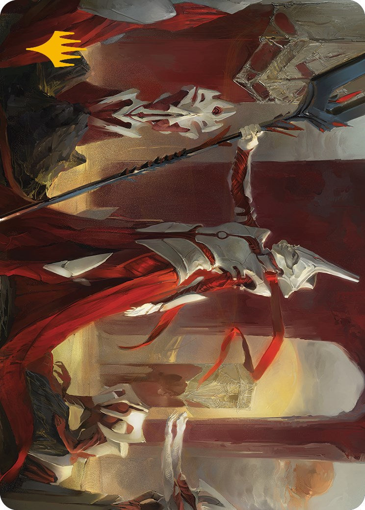 Porcelain Zealot Art Card (Gold-Stamped Signature) [Phyrexia: All Will Be One Art Series] | Game Master's Emporium (The New GME)
