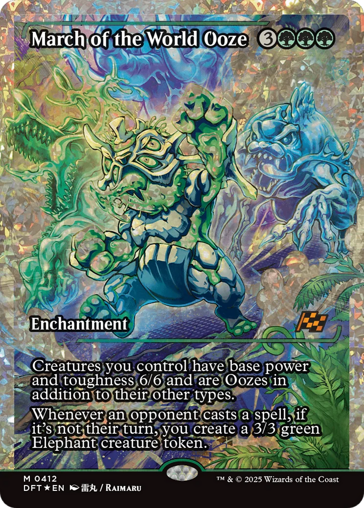 March of the World Ooze (Showcase) (Fracture Foil) [Aetherdrift] | Game Master's Emporium (The New GME)