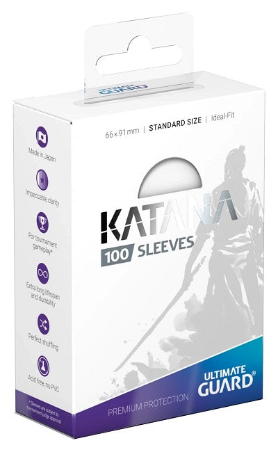 Ultimate Guard Katana 100 Clear Standard Sleeves 66mm x 91mm | Game Master's Emporium (The New GME)
