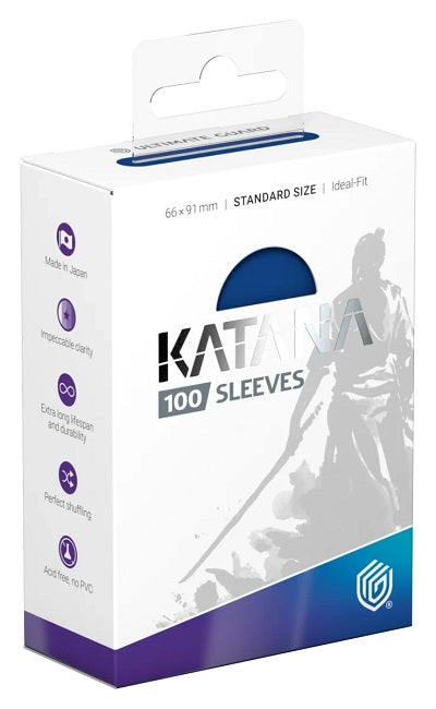 Ultimate Guard Katana 100 Blue Standard Sleeves 66mm x 91mm | Game Master's Emporium (The New GME)