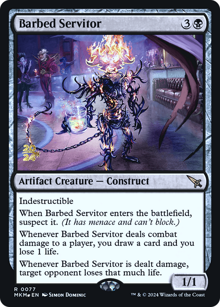 Barbed Servitor [Murders at Karlov Manor Prerelease Promos] | Game Master's Emporium (The New GME)