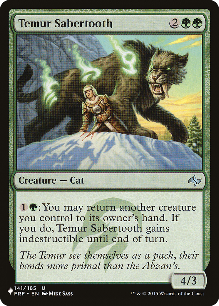 Temur Sabertooth [The List] | Game Master's Emporium (The New GME)
