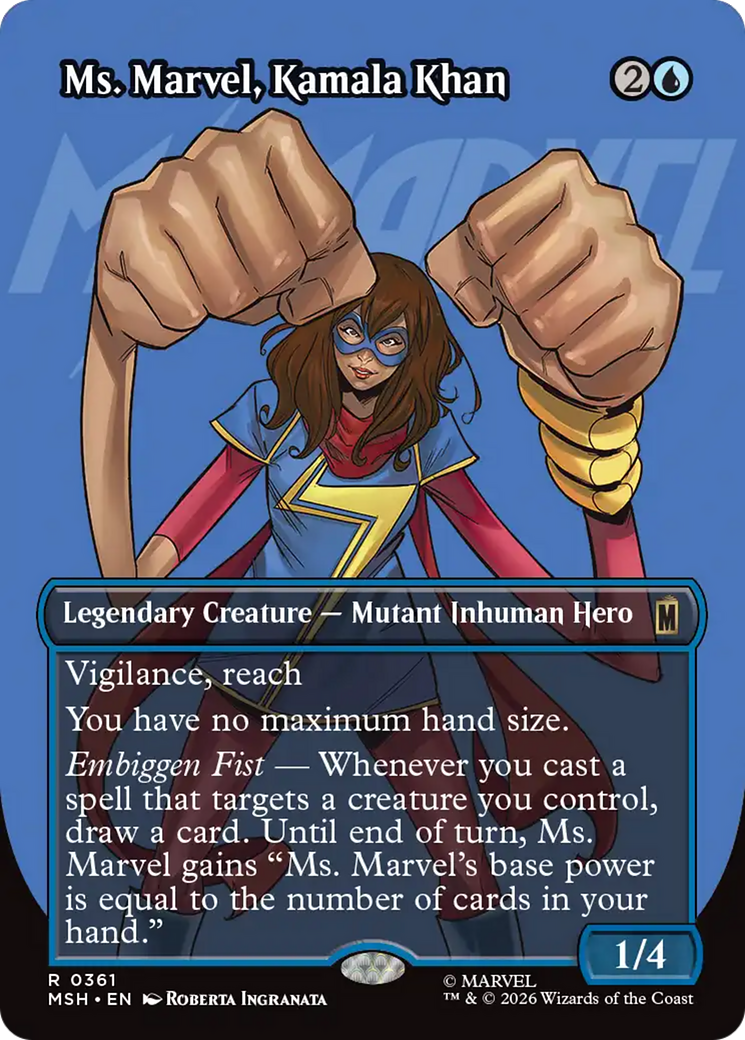 Ms. Marvel, Kamala Khan (Borderless) [Marvel Super Heroes] | Game Master's Emporium (The New GME)